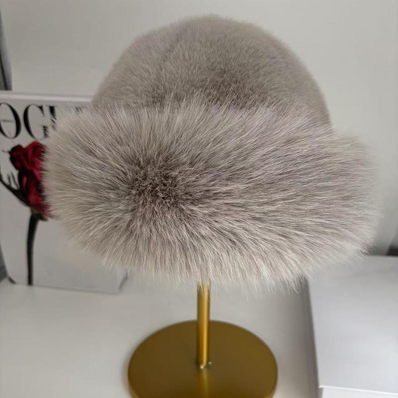 Новая меховая шапка женская теплая снежная лыжная кепка женская из искусственного меха лисы толстая теплая зимняя шапка леди ветрозащитная русская шапка ушная грелка боннет