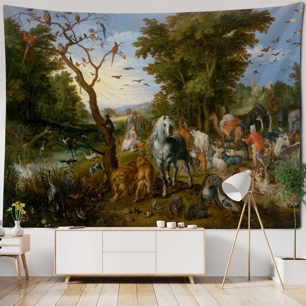 Винтажная живопись маслом, художественная печать, гобелен, настенное украшение, фон для художественной комнаты, эстетичные аксессуары для домашнего декора