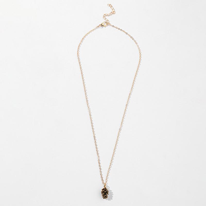 Простые винтажные серьги, ожерелье для женщин, образец кедрового ореха, серьги-гвоздики в виде шишки, ожерелье, ювелирные изделия