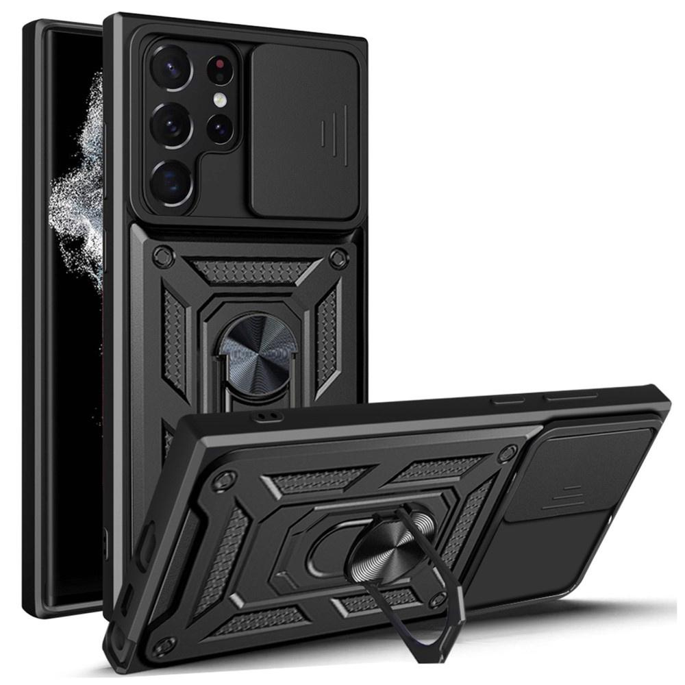 Armored case for Samsung Galaxy S23 Ultra, CamShield Slide, black