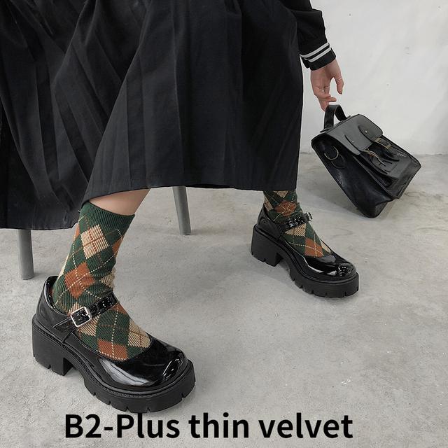 Japanese Mary Jane Shoes Women 'S Thick -Soled College Style Single Shoes Spring Summer New Style Buckle Retro Black Shoes