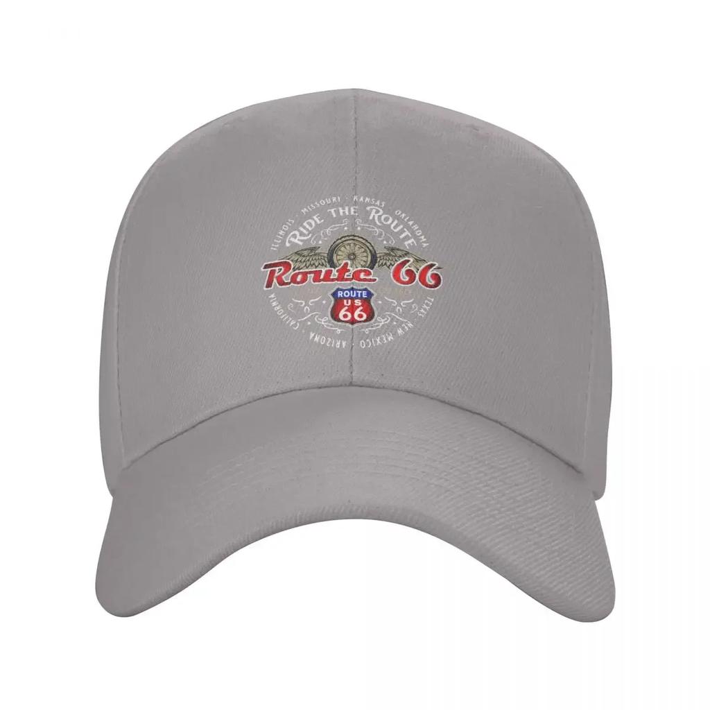 Custom Ride The Route Baseball Cap for Unisex Breathable Biker Motorcycle Cruise Americas Highway Dad Hat Outdoor Snapback