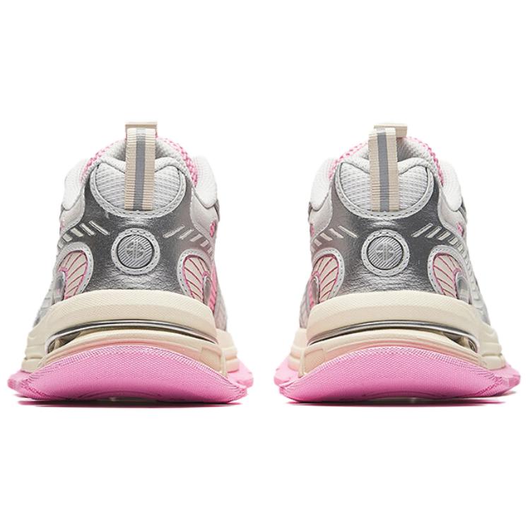 Anta Champion Series Универсальные модные нескользящие износостойкие низкие повседневные туфли женские кроссовки розовые серебристые 122438805A-3