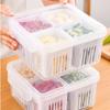 Four/Six Grids Onion Ginger Storage Container Transparent Food Fresh-keeping Holder  Kitchen