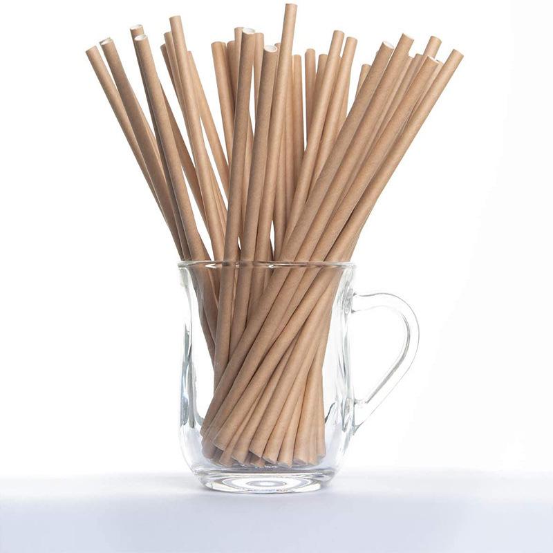 Individually Wrapped Biodegradable Striped Paper Straws