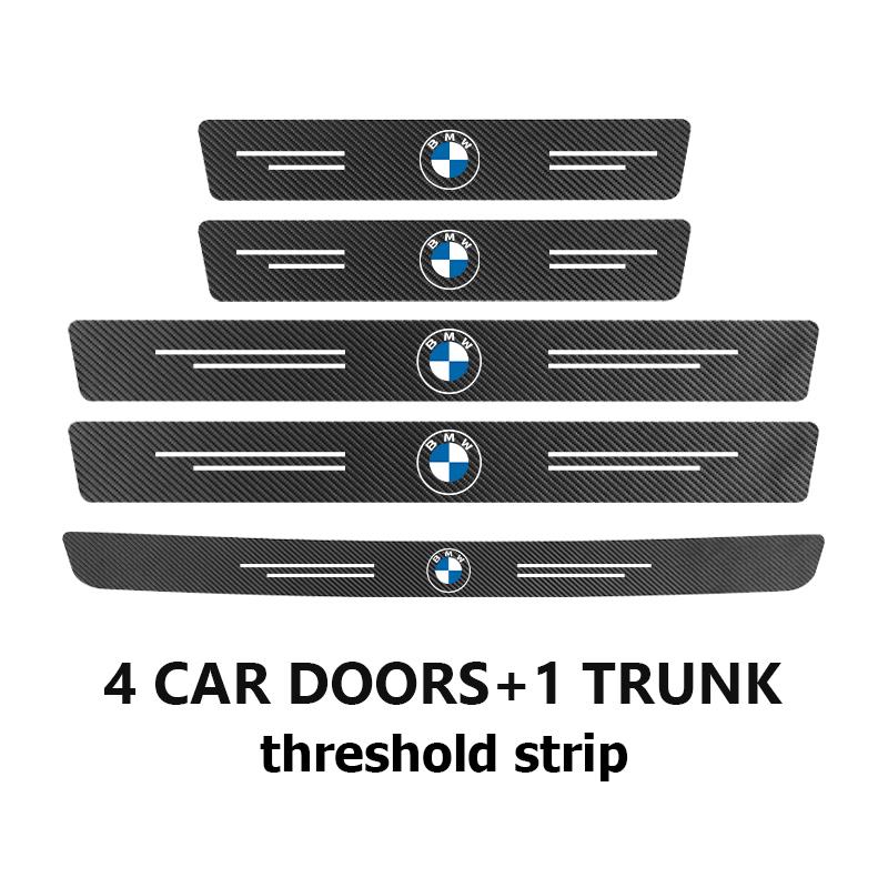 PEXW2 Car Door Sill Anti Collision Protect Strip Carbon Fiber Sticker For BMW M Performance Alpina M3 M5 M6 X1 X3 X4 X5 G20