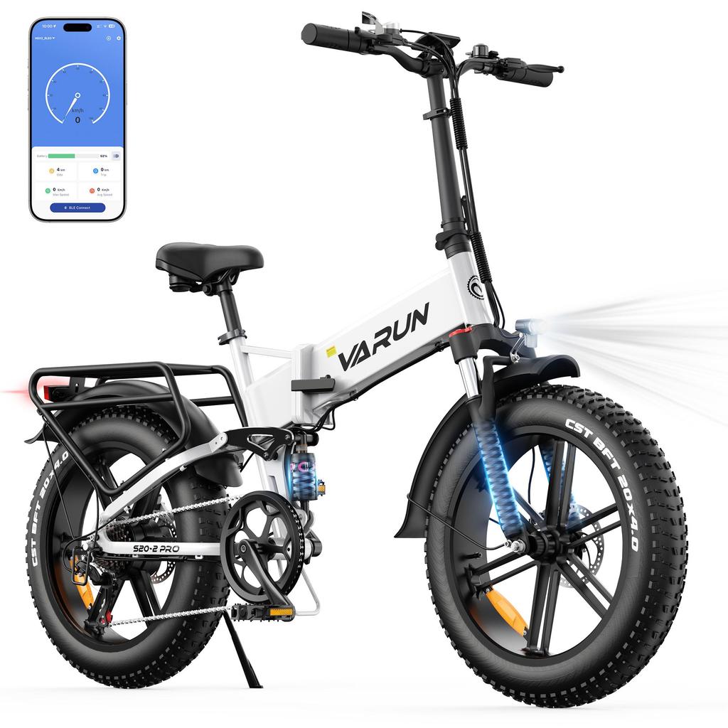 VARUN S20‑2 PRO Full Suspension Electric Bike, 48V 13Ah Battery, NFC Smart Display