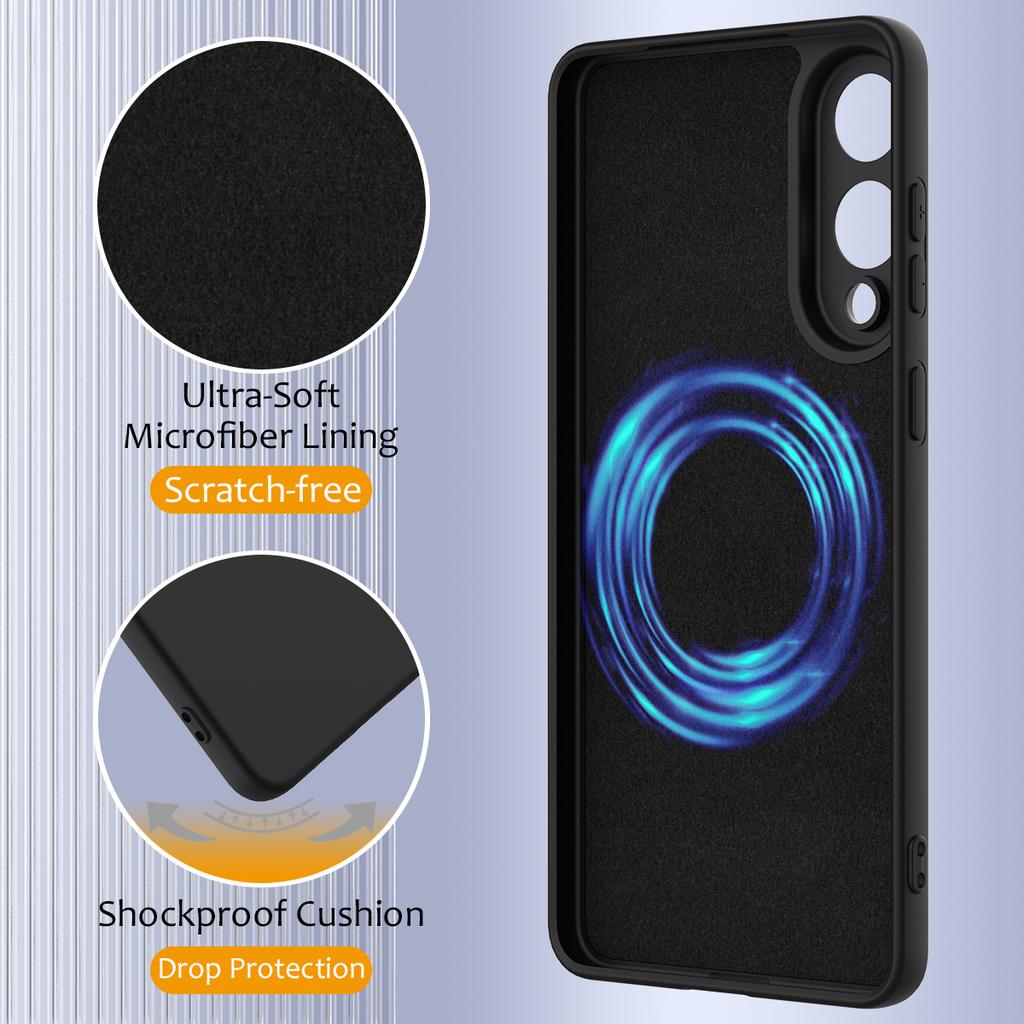 For Samsung Galaxy S25 Edge Case Compatible with MagSafe Anti-Drop Liquid Silicone Phone Cover