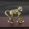 Antique Solid Copper Monkey Statue Figurines Pure Brass Animal Miniatures Desktop Ornament Creative Crafts Home Accessories