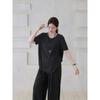 Plus-Size Women's Clothing for Slightly Chubby Girls, Casual Style Linen Vest, Cardigan, T-Shirt, and Pants Three-Piece Set