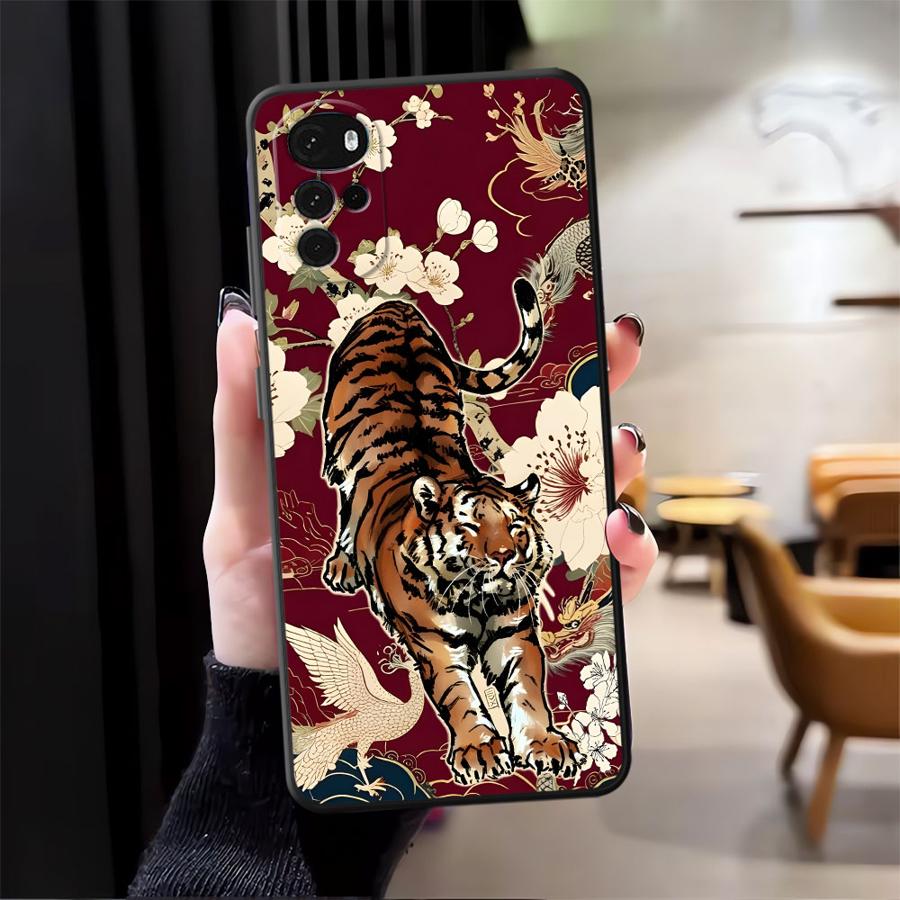 Крутой чехол с тигром и леопардом для Motorola Moto G52 G71 G22 Edge40 G51 G73 Edge 20 Pro 30 Lite G60s G32 G50 G53 G30