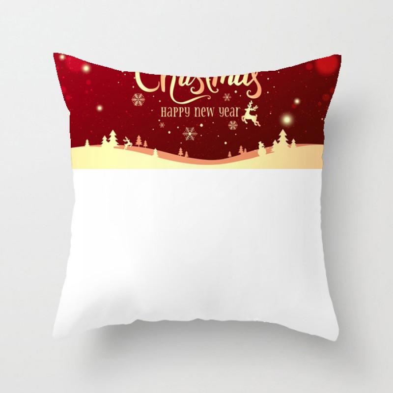 Christmas Throw Pillow Cover 45x45cm Plush Velvet Decorative Cushion Case Sofa Car Home Holiday Gift