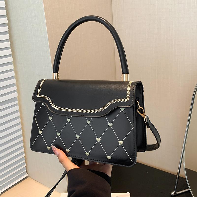 High End Textured Bag for Women New Trendy Crossbody Bag for Women Ins Diamond Embroidered Thread Single Shoulder Handbag for Women