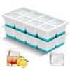 1/2Pcs Large Ice Cube Mold with Lid BPA Free Silicone