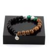 Bracelet - A Bijoux - Congo Malachite - Howlite - Matte Black Onyx - Wood 8 Mm