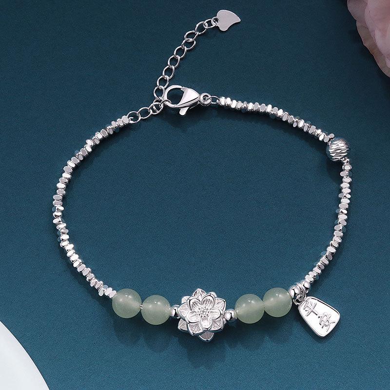 New Chinese Light Luxury Broken Lotus Beaded Bracelet For Women Niche Exquisite Versatile Good Luck Jewelry Accessory