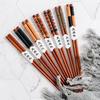 6 Pairs Wooden Chopsticks Japanese Sushi Sticks Reusable Wood Chopsticks Korean Chinese Food Chopstick Home Restaurant Tableware