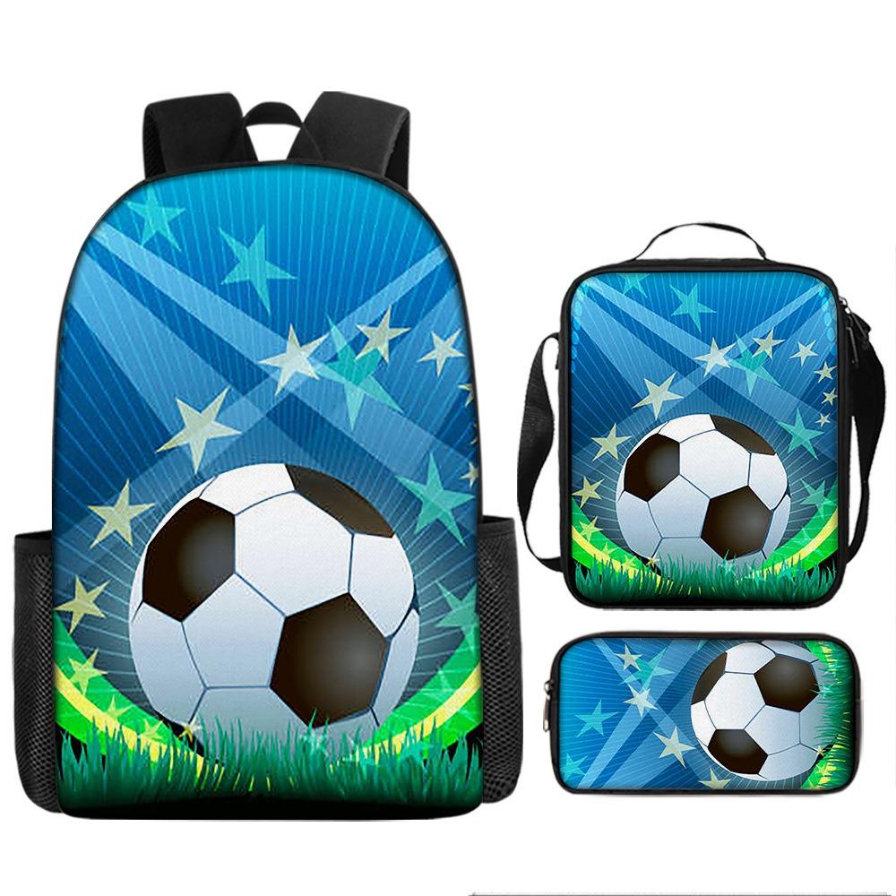 Футбольный рюкзак Студенческий школьный рюкзак Расписная печать Брызгозащитный