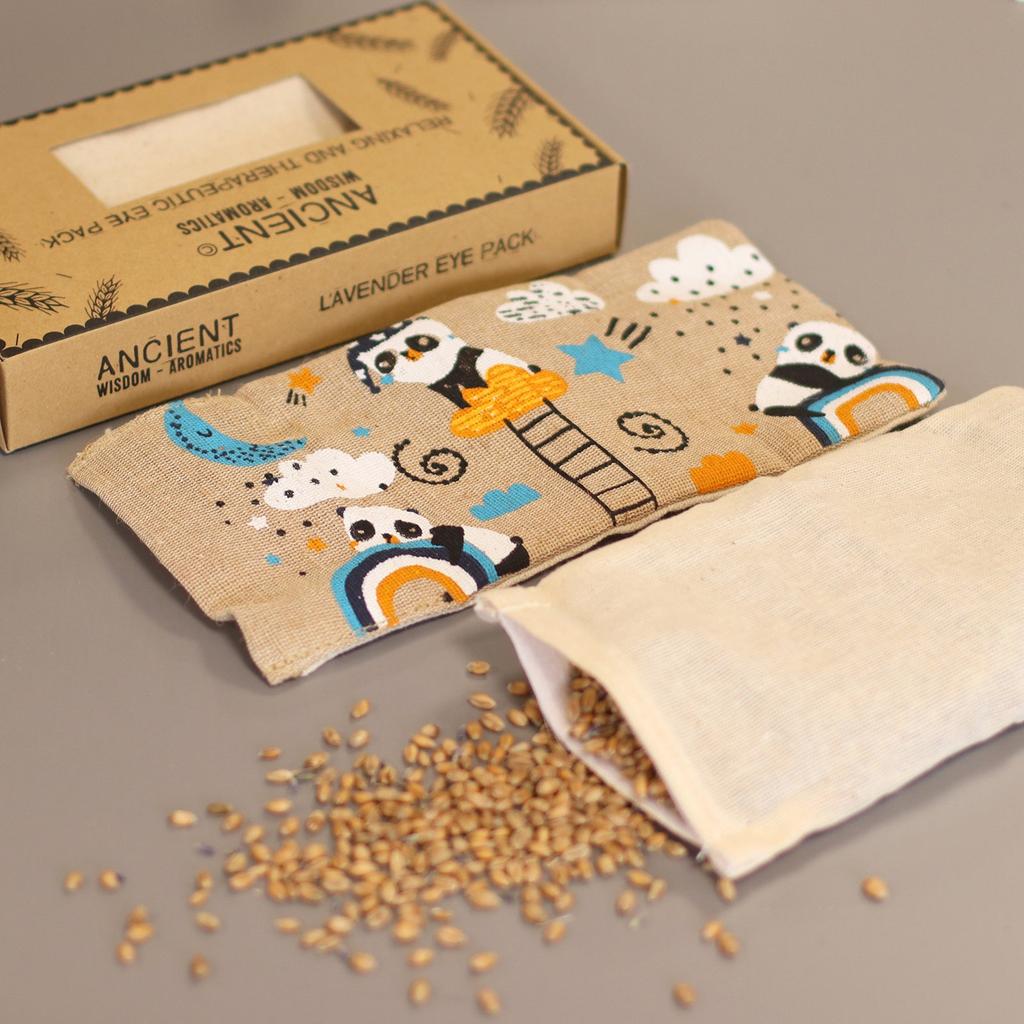 Lavender Eye Pillow Gift Box, Natural Cotton