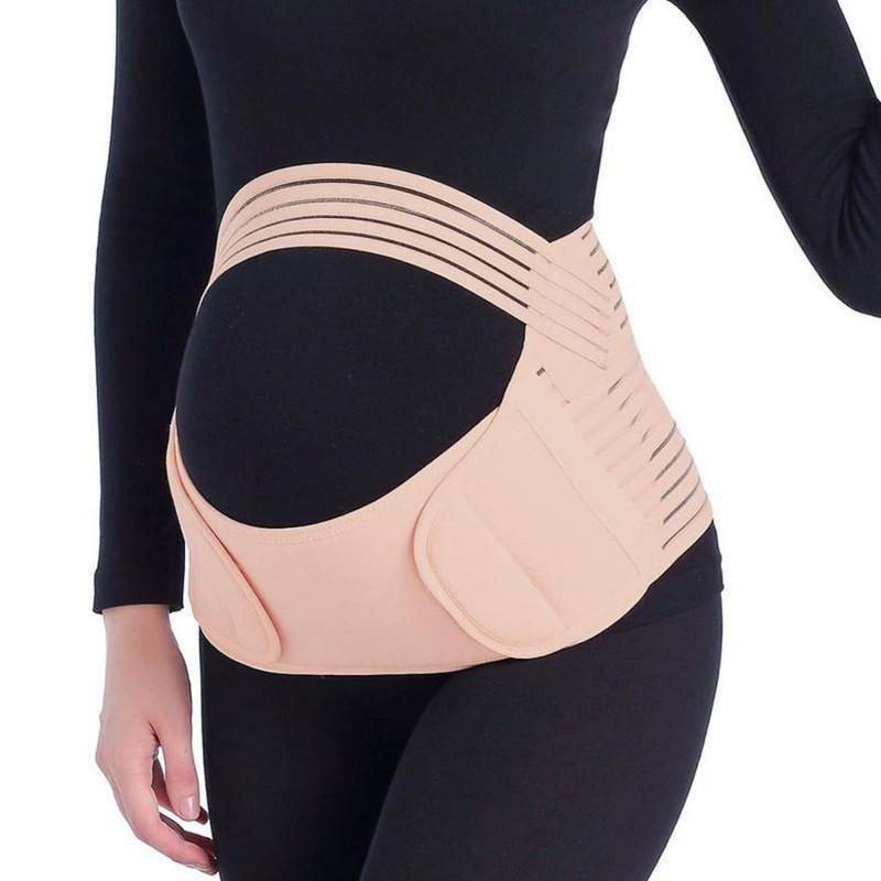 Maternity Belly Support Band 3-Piece Set, Adjustable Pregnancy Back Brace for 2nd & 3rd Trimester, Relieve Back & Hip Pain, Belly Band for Women