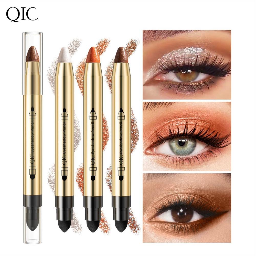 Ручка для теней QIC Lazy High Glossy, перламутровый тонкий контуринг, осветляющие, стойкие и красочные двусторонние тени для век