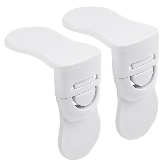 2Pcs Baby Proof Drawer Lock Self-Adhesive Press Type Removable No Drill Heavy Duty One Hand Children