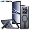 KEYSION Полый чехол с теплоотводом для Redmi Note 15 Pro+ 5G 15 Pro 4G, Магнитное охлаждение, Скрытая подставка, Ударопрочная задняя крышка телефона