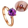Women Faux Amethyst Ruby Inlaid Finger Ring Wedding Engagement Jewelry Gift