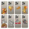 S-12 Tom and Jerry Case for iPhone 11 12 13 14 15 16 Pro Max Redmi A3 9A 9C 10A 10C 13C Note 9 11 Samsung S24 S21 S20 Ultra Plus A04S A05S