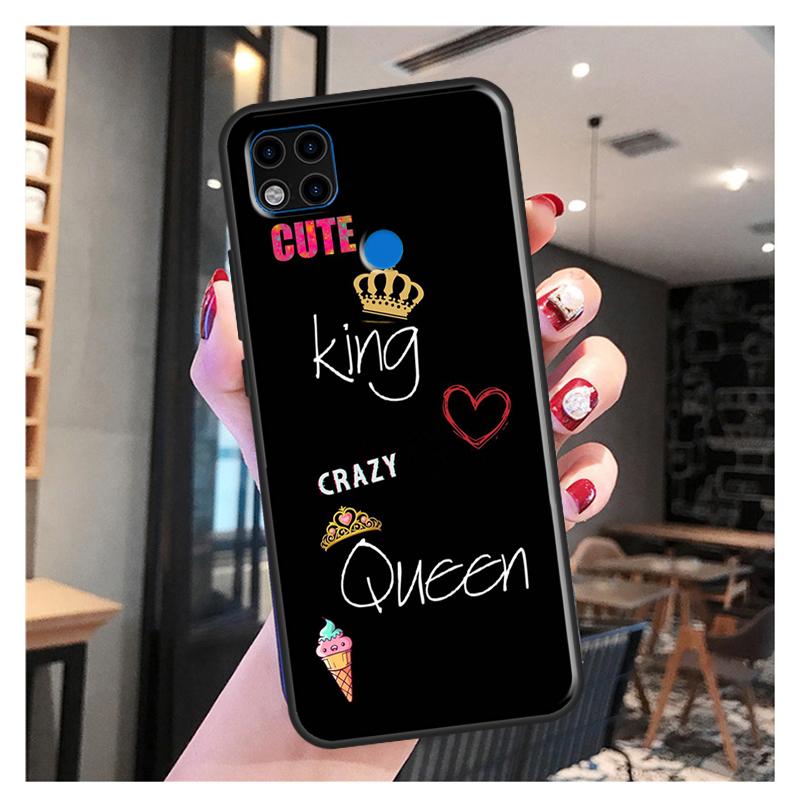 Милый мягкий чехол с короной короля и королевы для Xiaomi Redmi Note 11 Pro Note 10 Pro Note 9 Pro 10S 9S 8T 9A 9C 9T