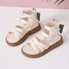 Girl Sandals Summer Children Causal Gladiator Sandals Fashion Bowtie Kids Open-toe Cut-outs Roman Sandals Soft Bottom Hook Loop