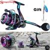 SOUGAYILANG 13+1BB Colorful Spinning Reel High Speed Gear Ratio 5.2:1 Aluminium Spool Spinning Fishing Reel