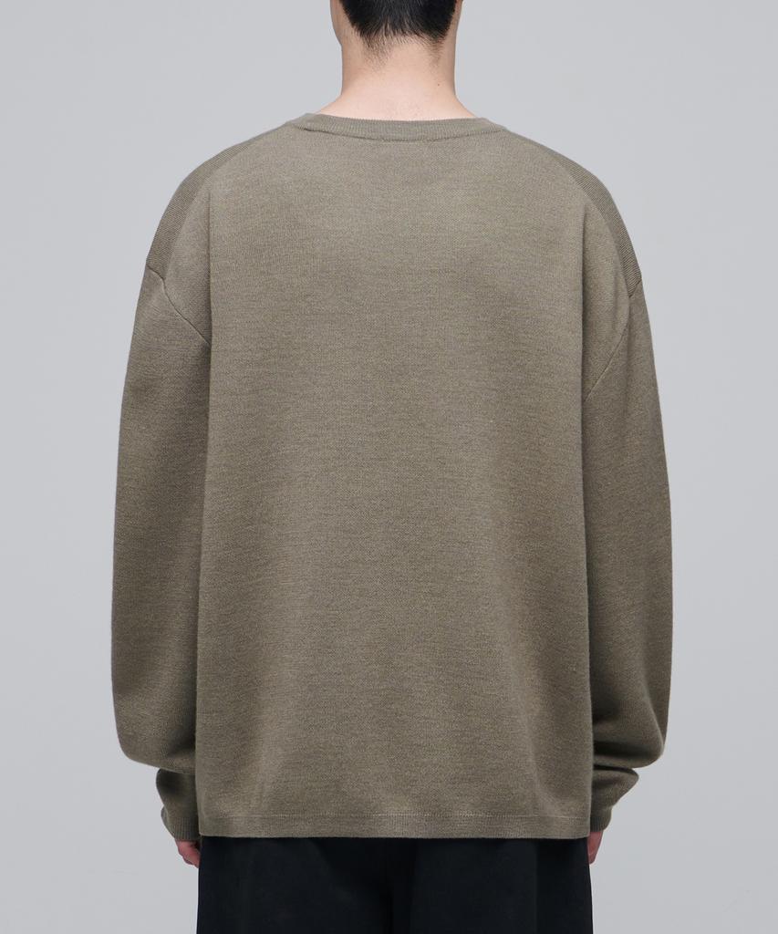 MUSINSA STANDARD Minimal Oversized Crew Neck Knit [Dusty Beige]