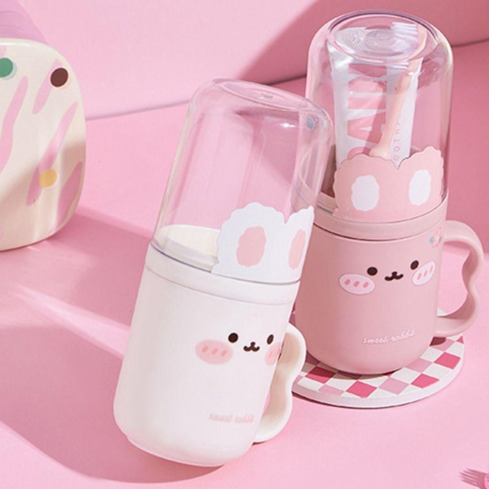 Мультяшный ополаскиватель для полости рта Компактный стакан для промывания Милый стакан для зубов Дорожный