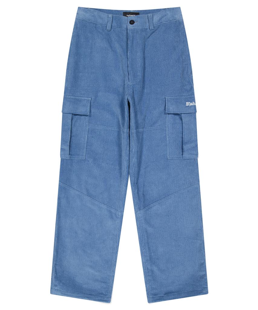 MAHAGRID Corduroy Cargo Pant Blue(Mg2Dfmpa20A)
