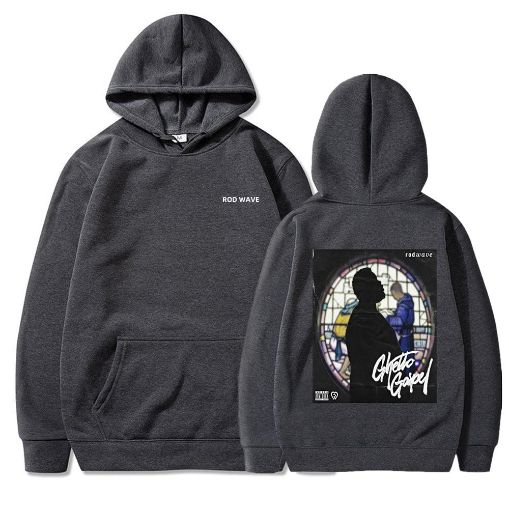 Rod Wave Ностальгия Музыкальный тур Толстовки Женские Мужские Длинные рукава Свитшоты с капюшоном Унисекс Крутая Повседневная Уличная Мода Y2K Уличная Мода Пуловеры Одежда