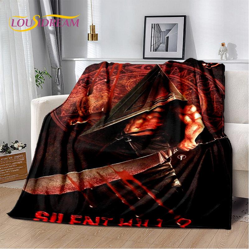 Мягкое плюшевое одеяло с фильмами ужасов Silent Hill, фланелевое одеяло для гостиной, спальни, кровати, дивана, чехол для пикника
