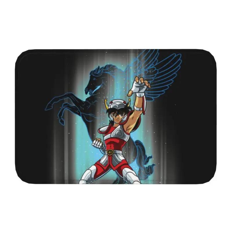 Custom Knights Of The Zodiac Saint Seiya Pegasus Fantasy Doormat Mat Anti-Slip Bathroom Kitchen Garage Rug Carpet 40*60cm