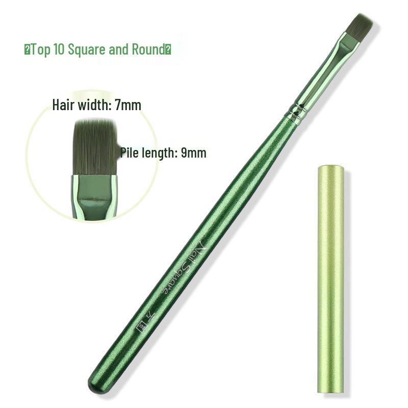 Cross-border Nail Art Brush Set: Japanese Painting, Flower Line, Square & Round Gel, Ombre Gradient Brushes.