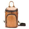 Мужская нагрудная сумка из натуральной кожи Premium Sense Crossbody Bag Vintage Большая вместительная сумка из коровьей кожи с верхним слоем