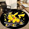 1pc Pikachu Skateboarding Office Round Area Rug, Indoor Mat Suitable For Office, Under Office Chairs Bedroom Living Room Home Decor, Room Deco