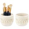 Tassels Desktop Storage Basket White Coffee Snacks Box Sundries Organizer Basket  Office Ornament