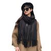 Solid color mink hair scarf light luxury high-end imitation cashmere scarf women's winter Korean men's shawl scarf autumn and winter