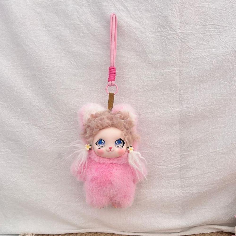 Ornaments Bunny Doll Pendant Soft Fluffy Fluffy Curly Hair Plush Doll Children's Gift