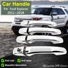 Подходит для Ford Explorer 2011 ~ 2018, классический хромированный умный чехол для дверной ручки автомобиля, аксессуары для внешнего стайлинга, защитная пленка, наклейки
