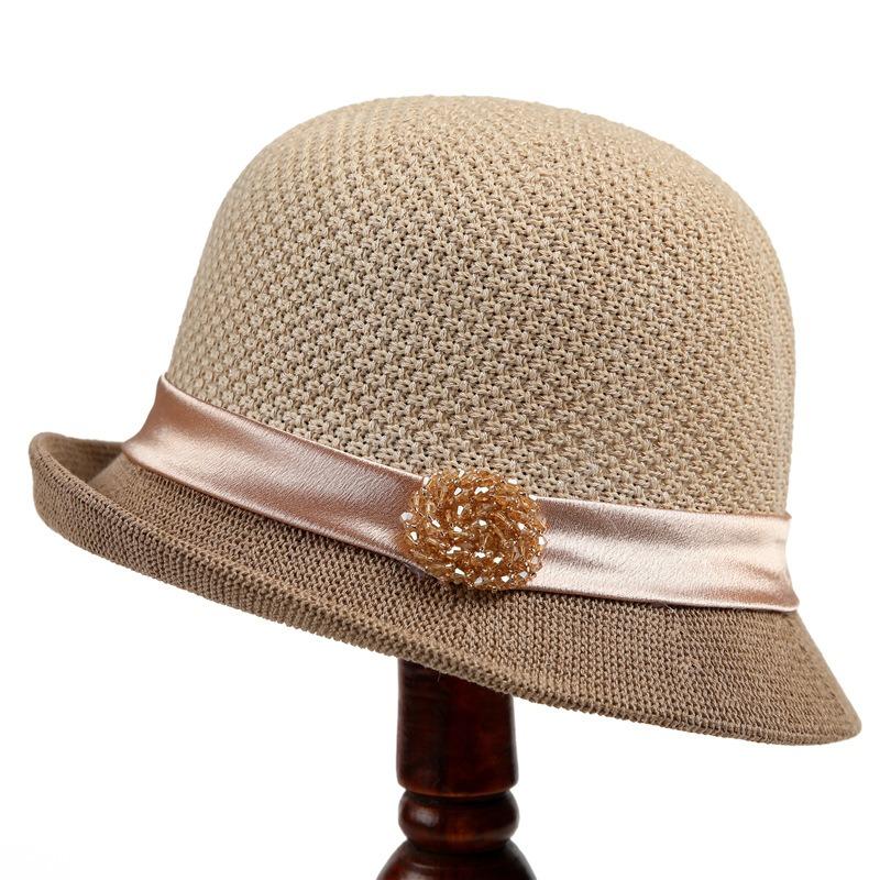 Top hat summer shade bucket hat temperament elegant fashion sun hat versatile hat women basin hat tide
