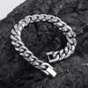 Мужской браслет-цепочка Domineering Cuban - крутая нержавеющая сталь, толстый титановый хип-хоп-украшение с пряжкой