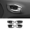 ABS Chrome Carbon Inner Door Handle Bowl Cover Trim Frame Car Styling Protector Sticker Fit For Jeep Compass 2017 2018 2019 2020