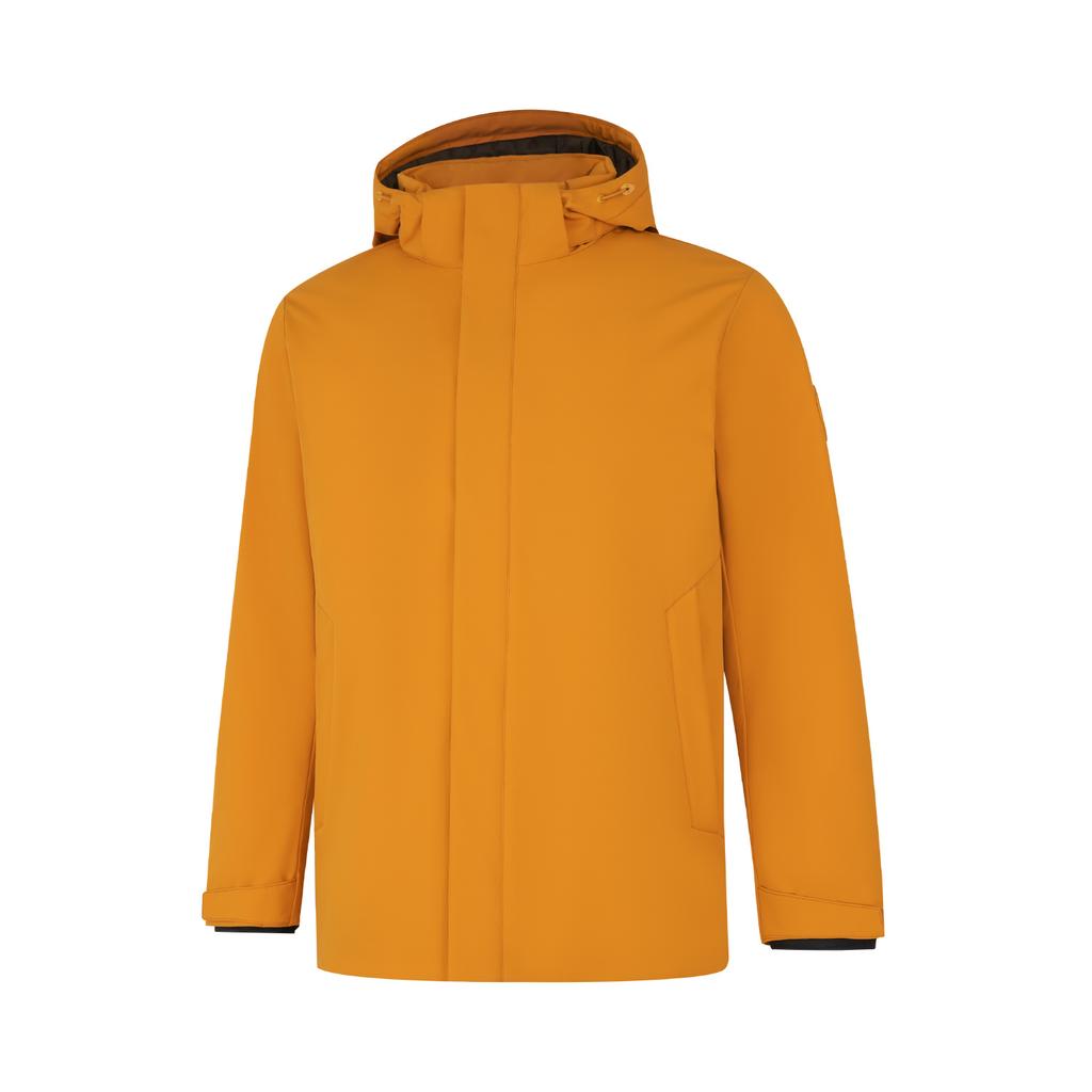 Li Ning Group Purchase Series однотонный кардиган с капюшоном на молнии с длинным рукавом пуховик мужская верхняя одежда мандариново-коричневый AYMU291-7