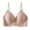 Beautiful back underwear women's small breasts gather and show large bras soft support outer expansion thin shoulder straps bra summer models
